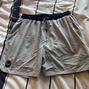 BYLT Basics grey athletic shorts with grey liner